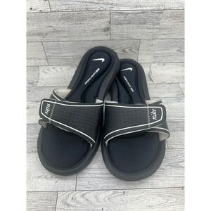 Nike Comfort Footbed Slides Black White Adjustable Sandals 360883-011 Women Sz 7